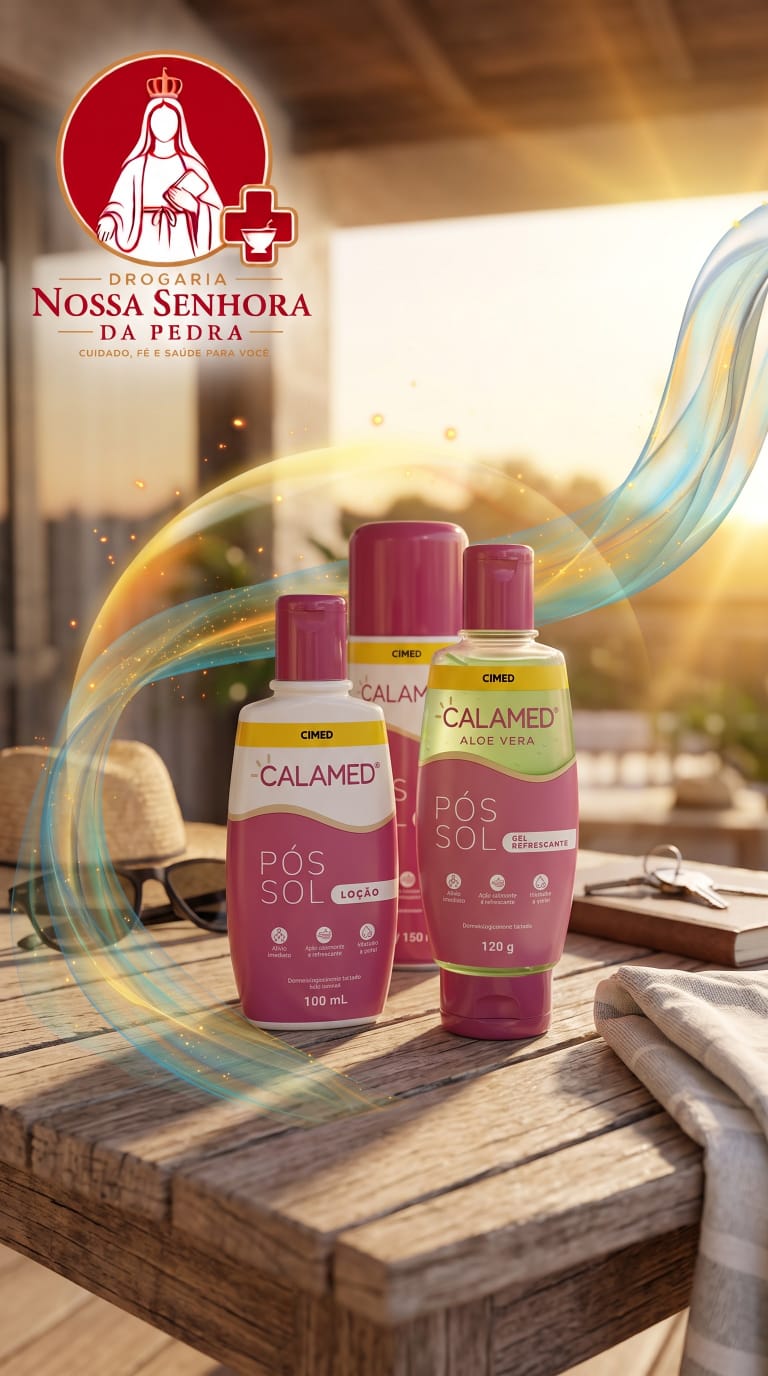 Produtos Calamed para cuidado e hidratação pós-sol