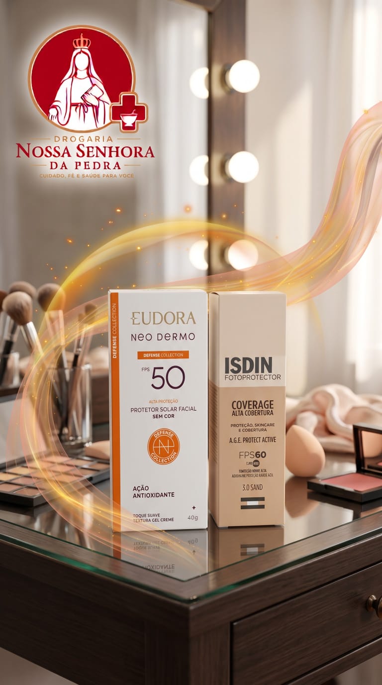 Protetores solares Eudora e ISDIN